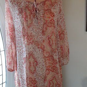 KIM ROGERS Sheer Polyester BLOUSE Size Large